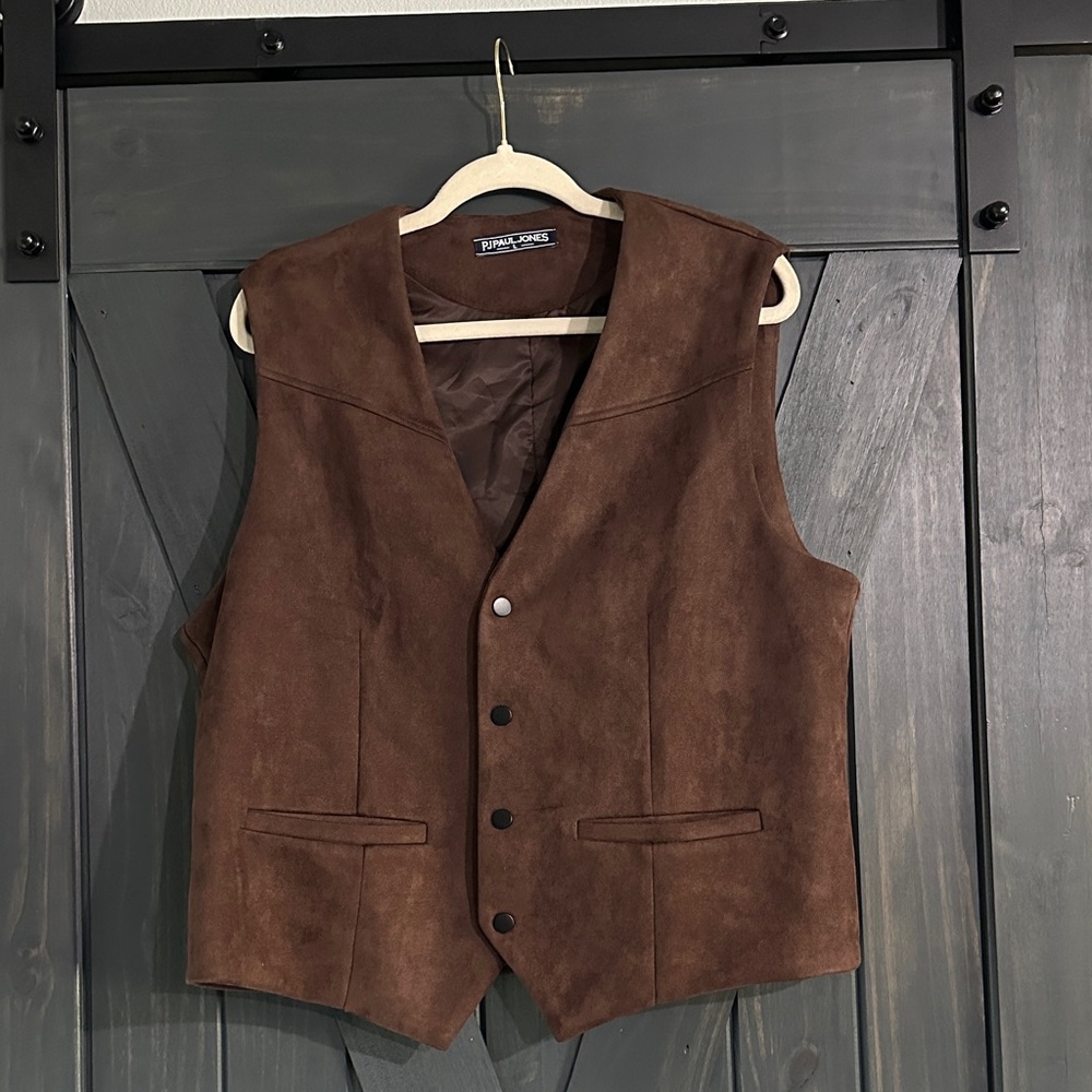 PJ Paul Jones Brown Suede Vest